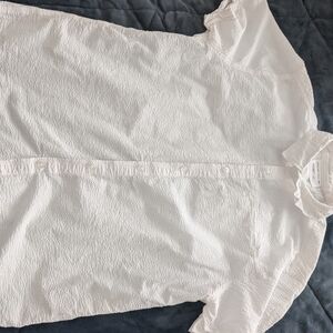 Men's White Textured Dress Shirt